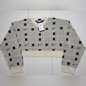 Nike WMNS Osaka Naomi Engineered Knit Sweater Pale Ivory FV7801-110 Sz XL New